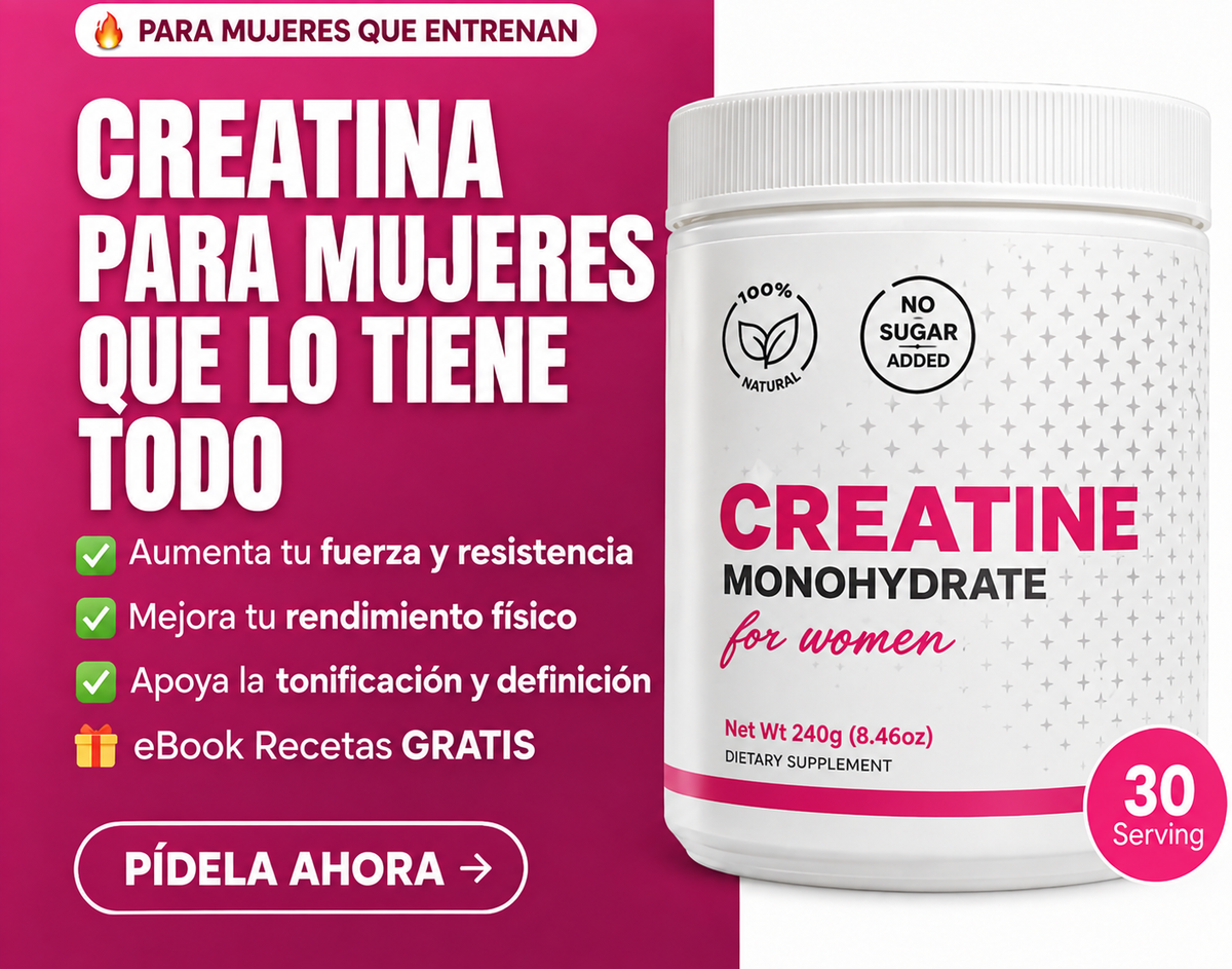 Creatina Monohidratada para mujeres-🔥Aumenta Glúteos +Guía GRATIS digital de regalo